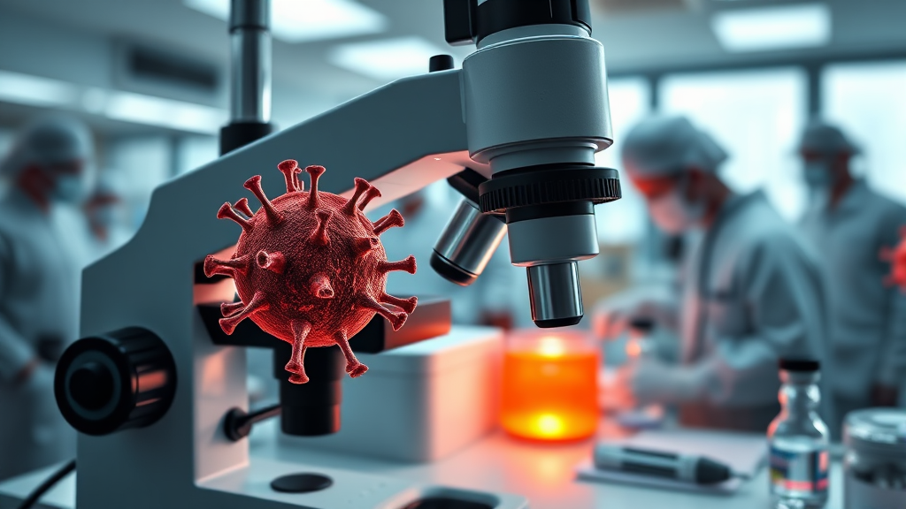 니파 바이러스 치료 및 백신 현황 (realistic 스타일)