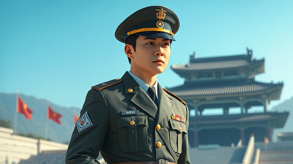 차은우 일병, APEC 행사 현장 포착 (illustration 스타일)