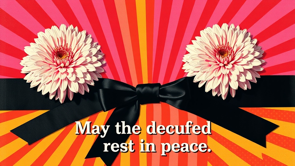 근조화환 문구, 주의사항을 알아볼까요? (popart 스타일)