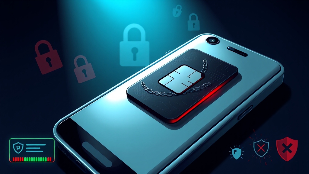 SK 알뜰폰 유심 보안, 얼마나 중요할까? (illustration 스타일)