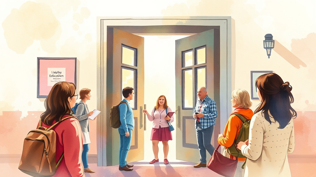 2026년, 누가 평생교육바우처를 신청할 수 있나요? (watercolor 스타일)