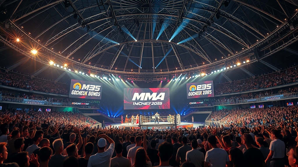 MMA 2025 일정 및 장소 (realistic 스타일)