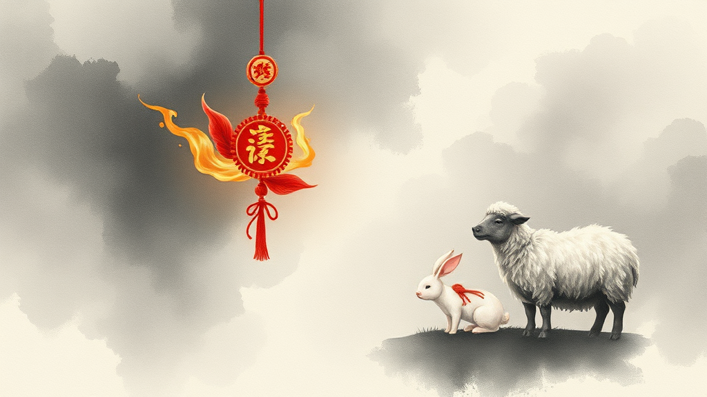 삼재띠별 주의사항 (watercolor 스타일)