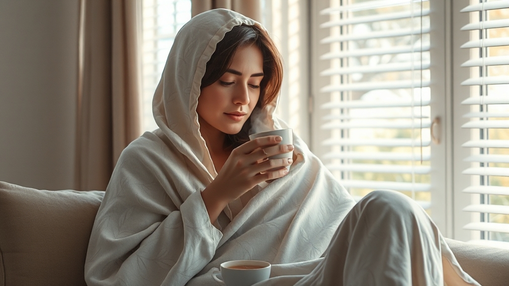 냉방병 예방 생활 습관 (realistic 스타일)