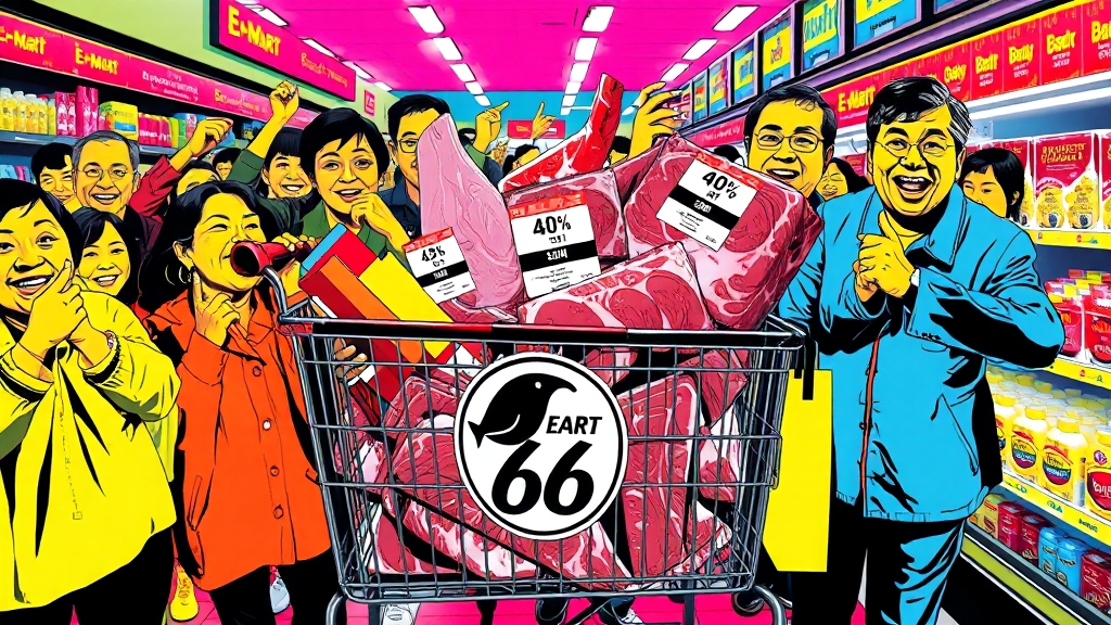 육육위크 & 고기 특가 (popart 스타일)