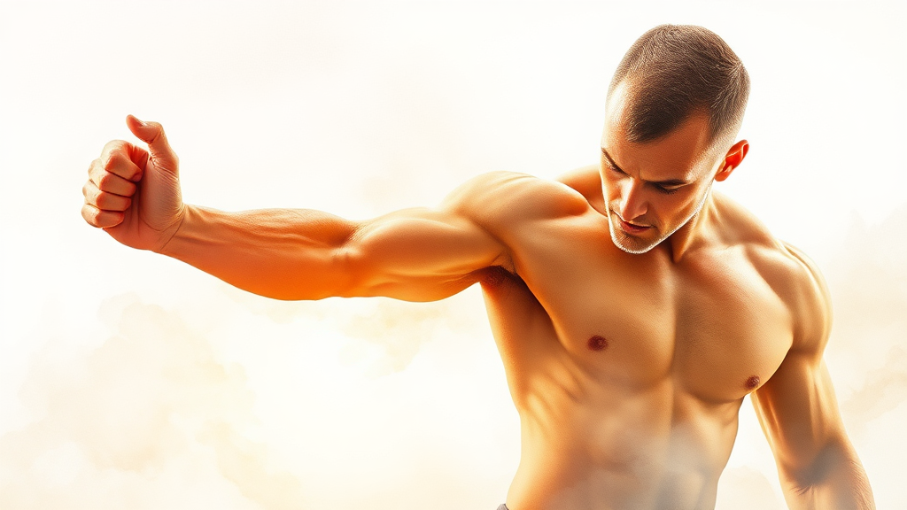 운동 능력 향상과 근육 회복 (watercolor 스타일)