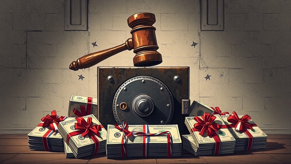 채무자 재산 확인 및 강제집행 (illustration 스타일)