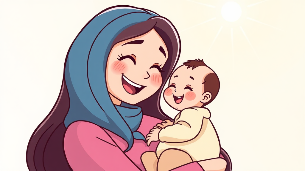 첫만남이용권: 신청 & 사용처 (cartoon 스타일)