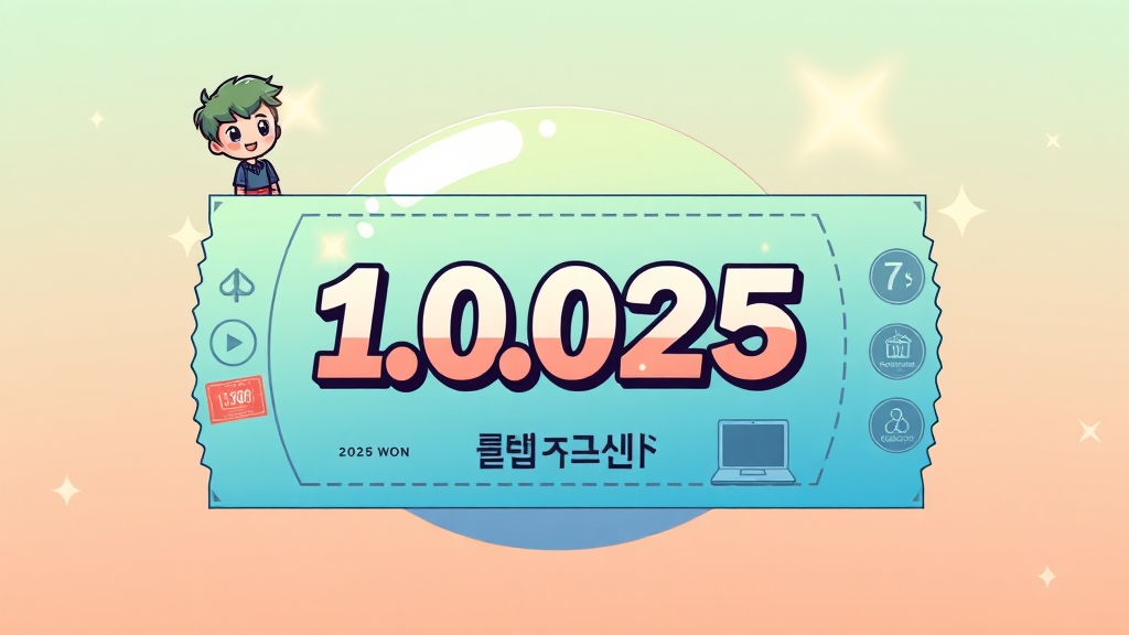 할인권 사용 조건 및 유의사항 (cartoon 스타일)