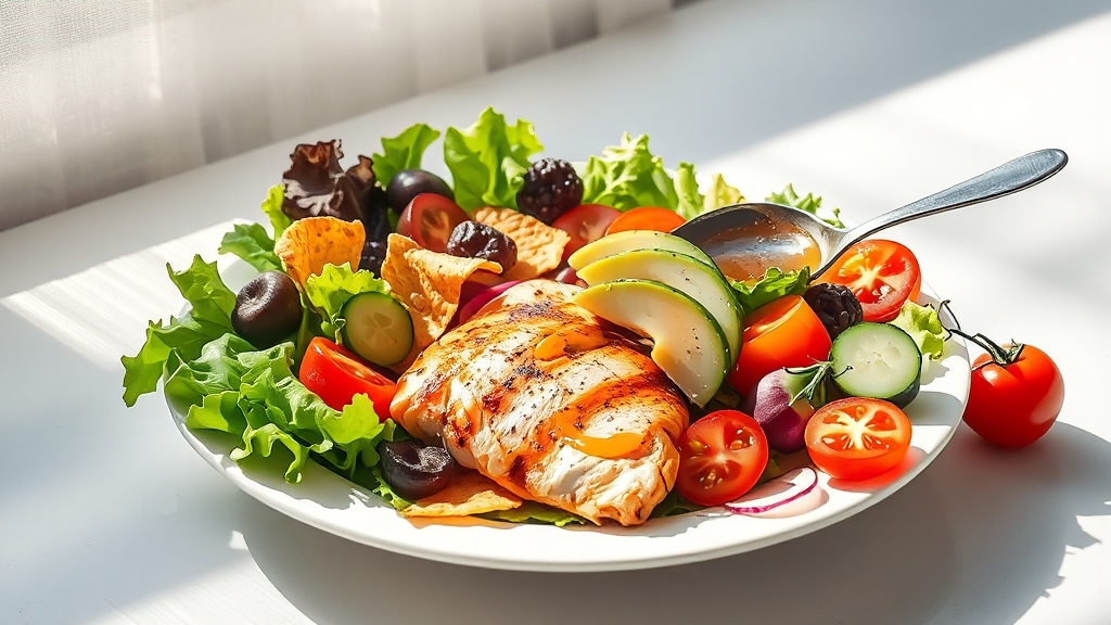 효과적인 식단 구성 (realistic 스타일)