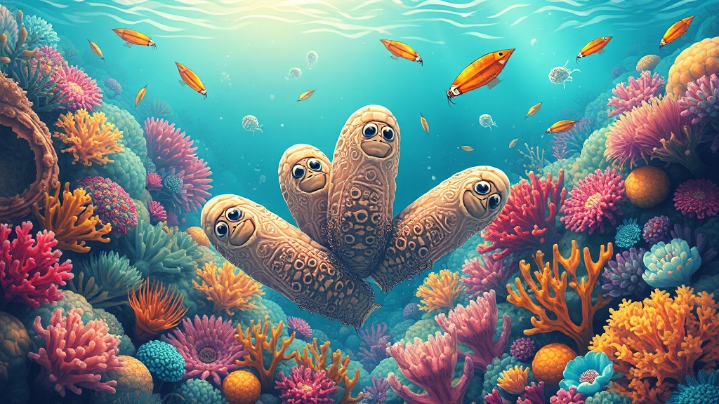 바다의 보물, 해삼 (illustration 스타일)