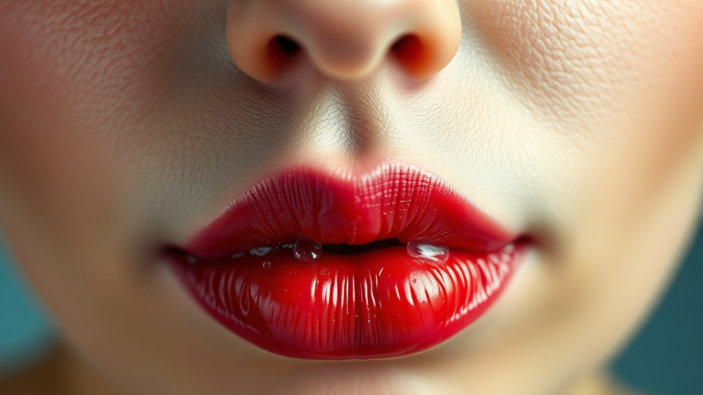 입술 물집, 단순포진 집중 분석 (realistic 스타일)