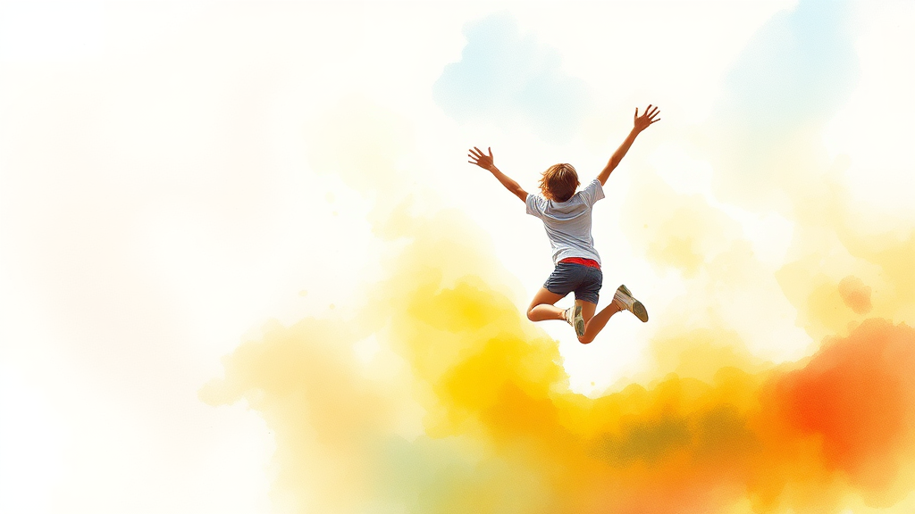 청년 지원, 미래를 향한 디딤돌 (watercolor 스타일)