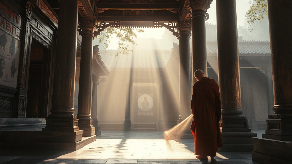 청소, 마음을 정화하는 수행 (realistic 스타일)