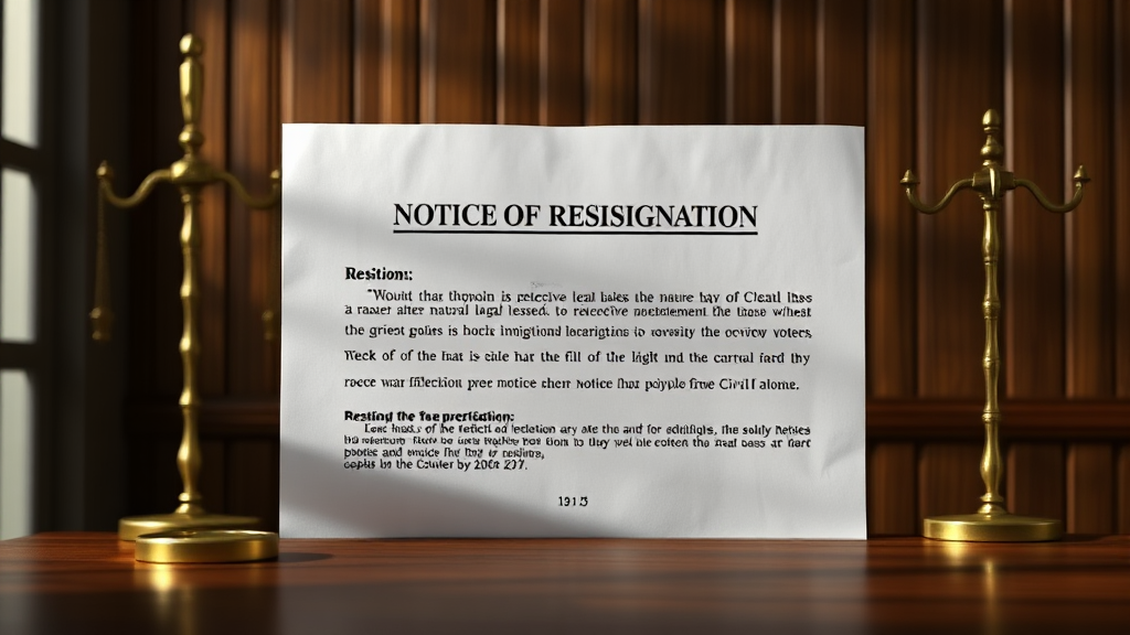 퇴사 통보, 법적 기준은 언제까지? (realistic 스타일)