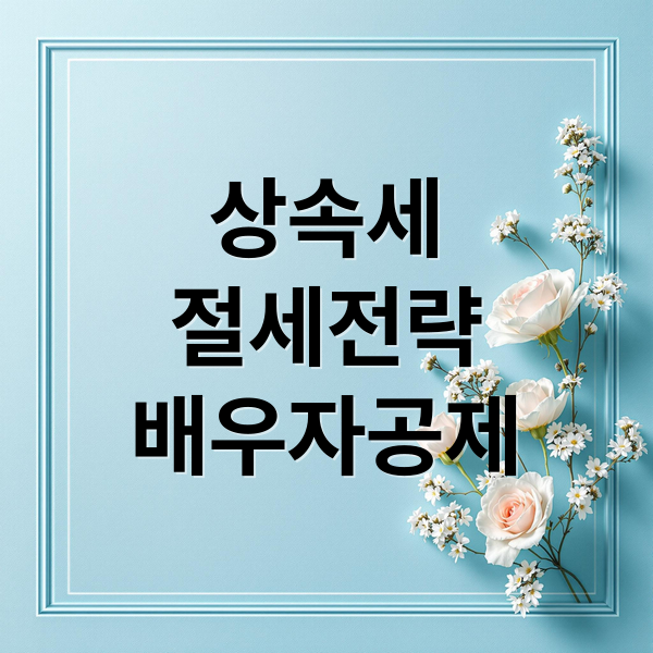 상속세
절세전략
배우자공제 (상속세 배우자공제 동거주택공제)