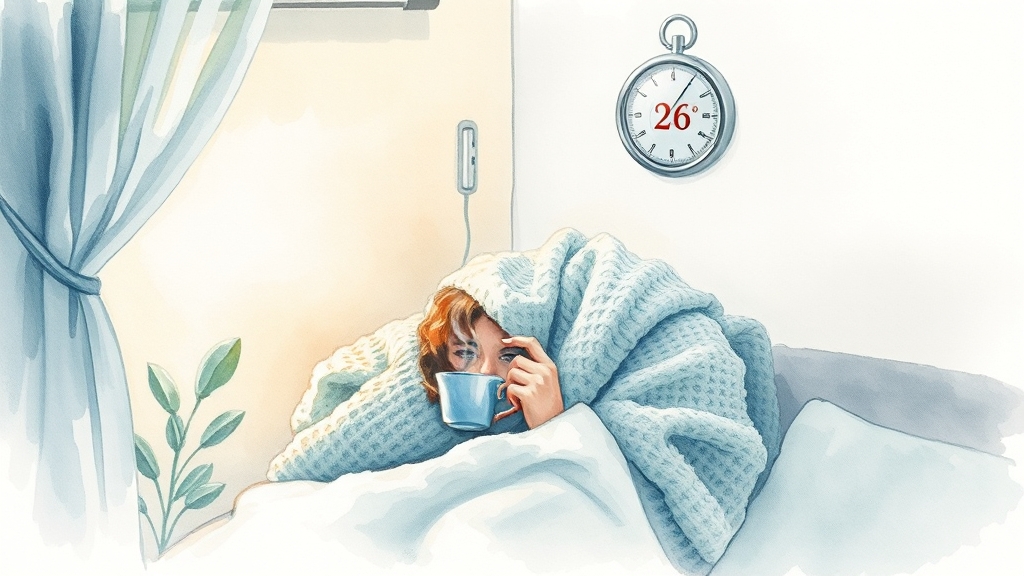 냉방병 치료 및 관리법 (watercolor 스타일)