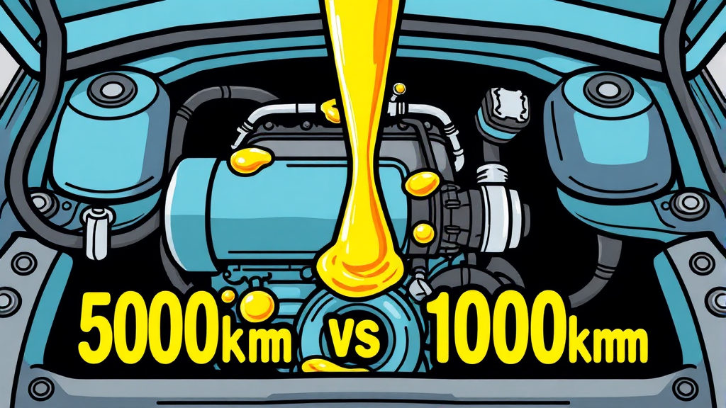 엔진오일 교환, 언제 해야 할까? (cartoon 스타일)