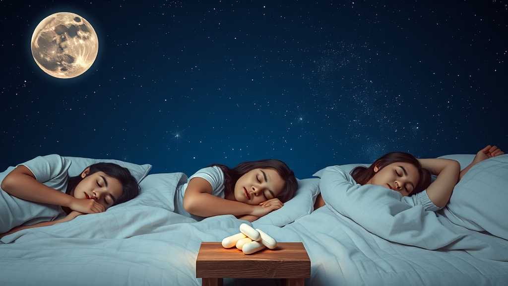 수면 건강과 멜라토닌 (realistic 스타일)