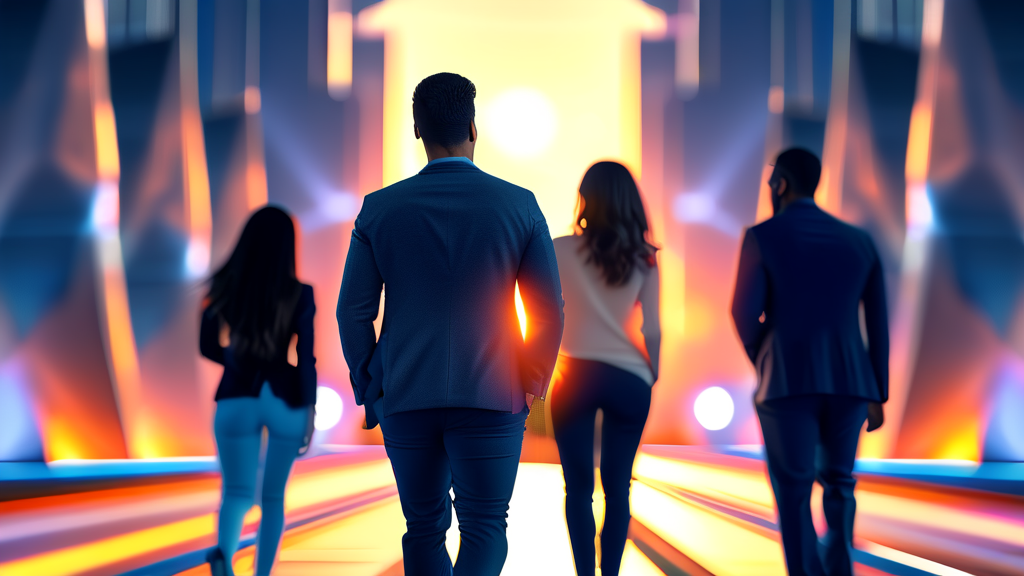 미래를 위한 준비: 변화 적응과 지속 가능한 성장 (realistic 스타일)