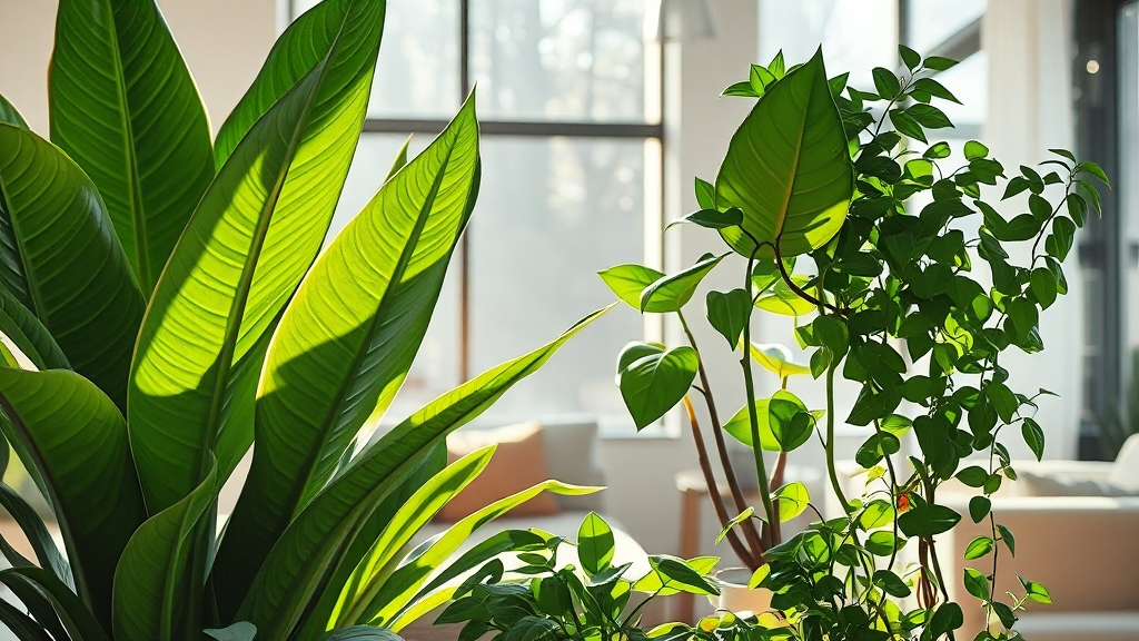 NASA 선정 공기정화식물 (realistic 스타일)