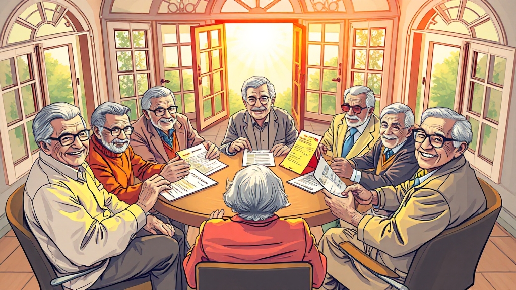 노인일자리 지원 자격 (illustration 스타일)