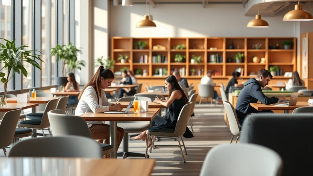 스터디카페 이용 꿀팁: 효율적인 시간 활용법 (realistic 스타일)