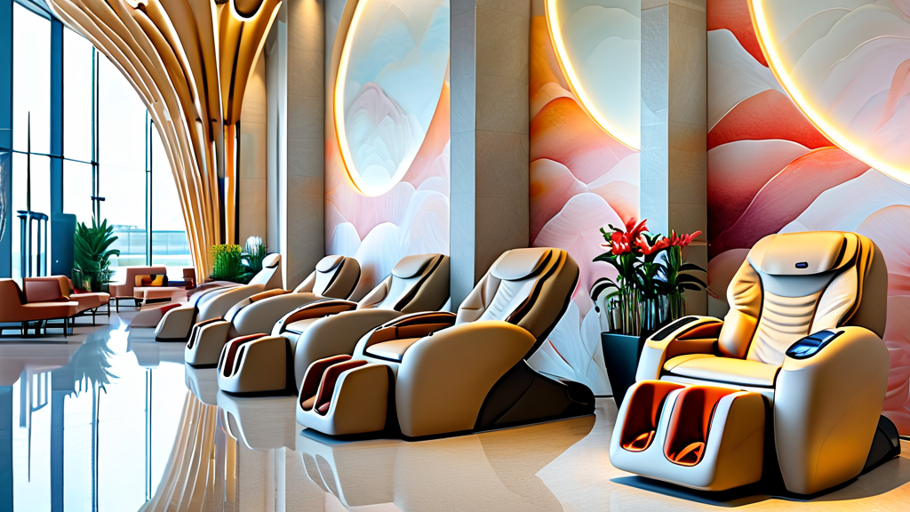 라운지 내부 시설: 편안함과 편리함을 더하다 (watercolor 스타일)