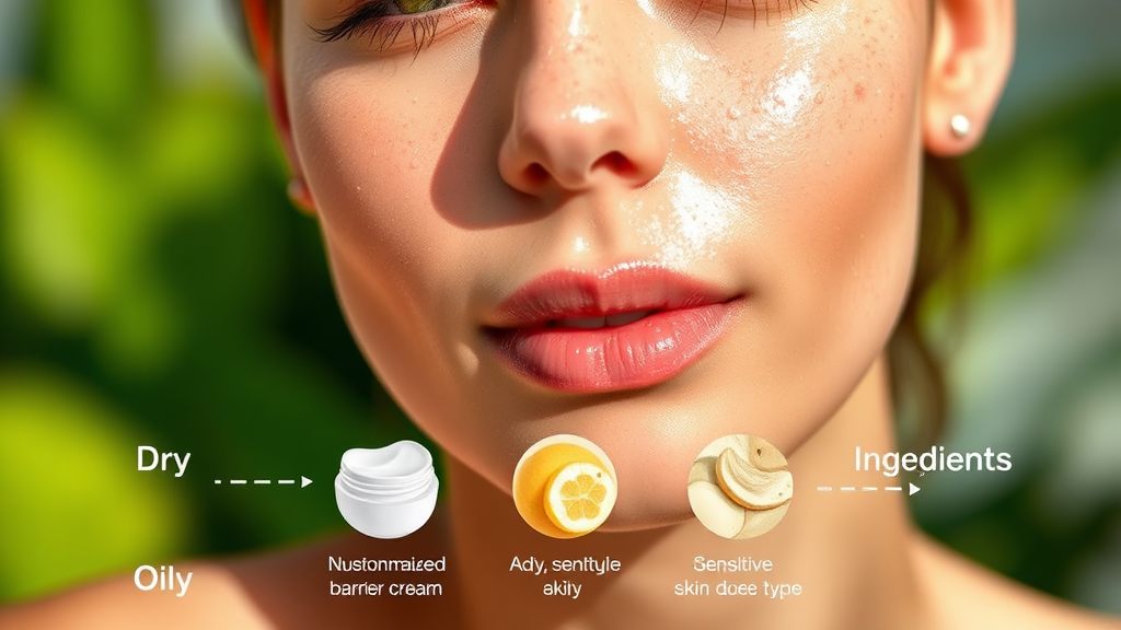 나에게 맞는 피부 장벽 크림 찾기: 유형별 추천 (realistic 스타일)