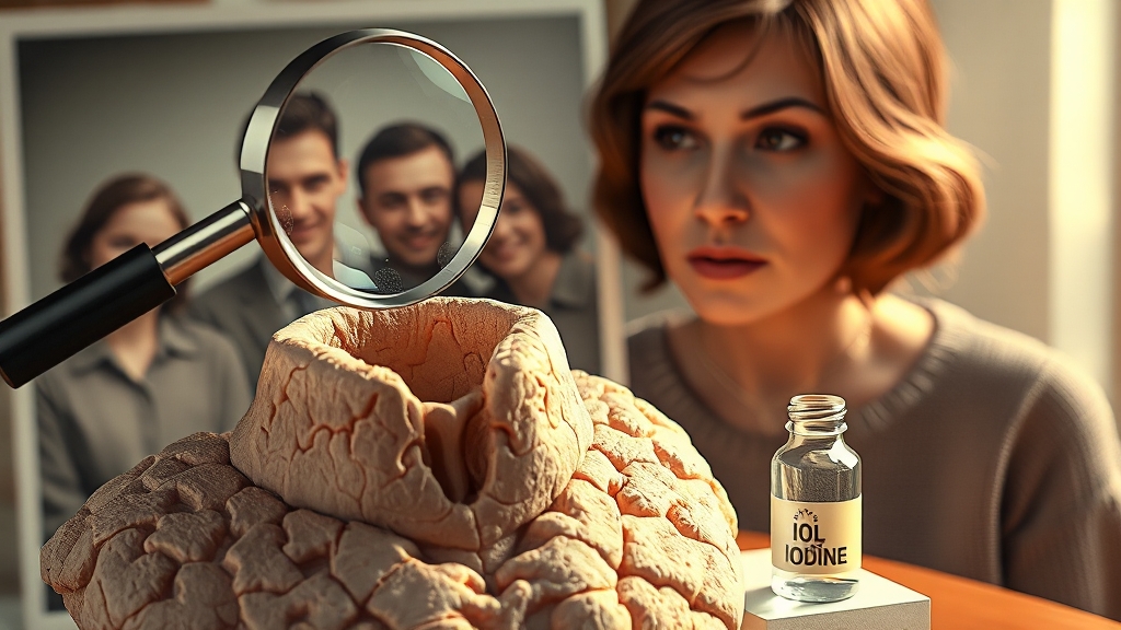 갑상선암 원인 및 고위험군 분석 (illustration 스타일)