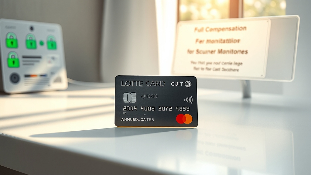 롯데카드의 대응과 보상 (realistic 스타일)