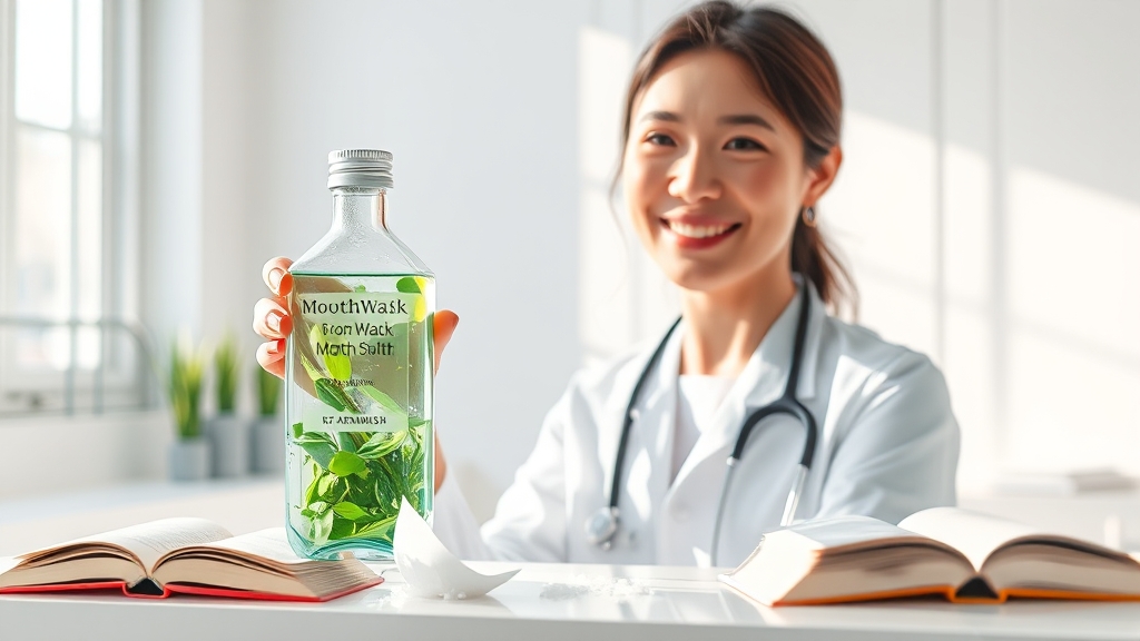 입냄새 제거제 주요 성분 분석 (realistic 스타일)