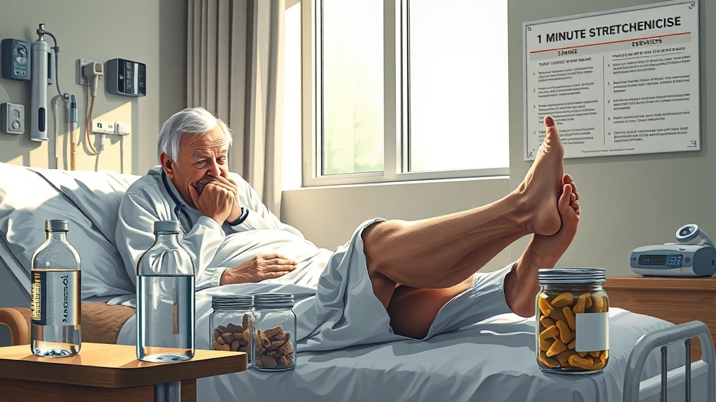 경련 발생 시 주의사항 (realistic 스타일)