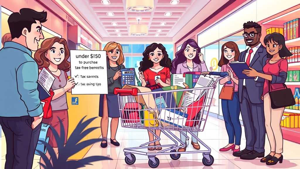 관부가세 절약 꿀팁 대방출! (cartoon 스타일)