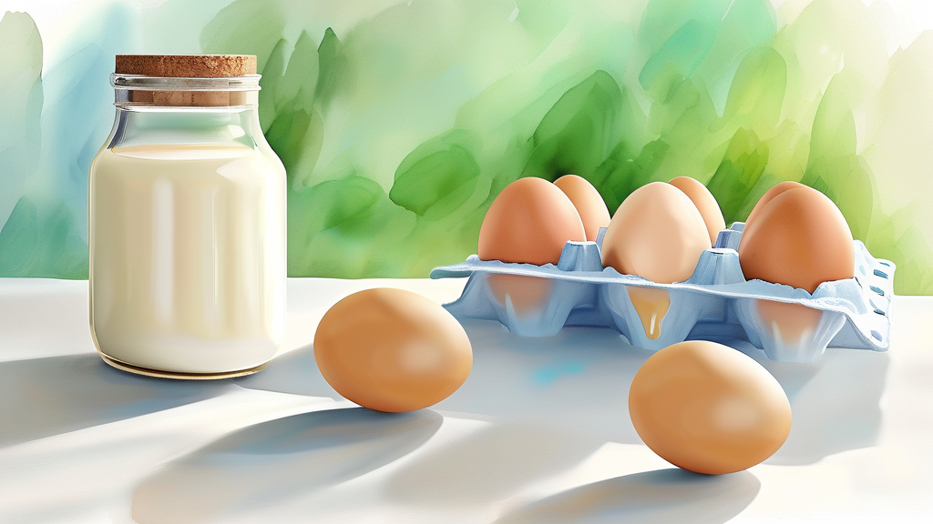 계란 유통기한, 무엇을 기준으로 할까? (watercolor 스타일)