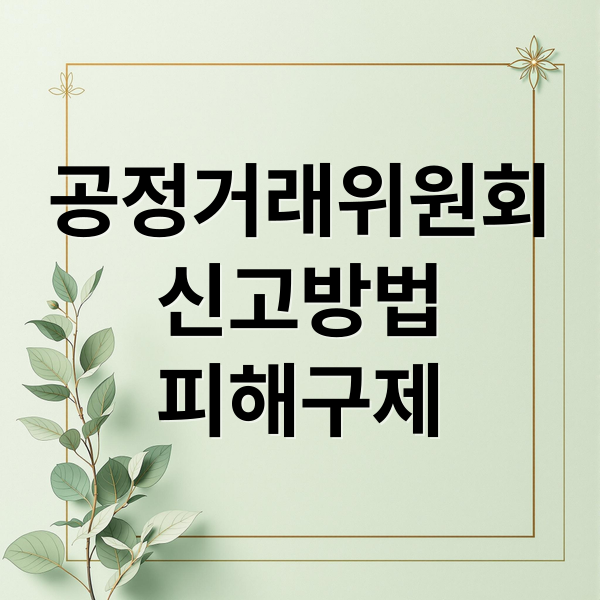 공정거래위원회
신고방법
피해구제 (공정거래위원회 신고 허위광고 불공정약관 갑질)