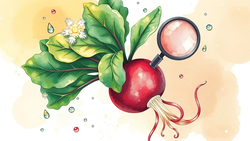 무의 영양 성분 (illustration 스타일)