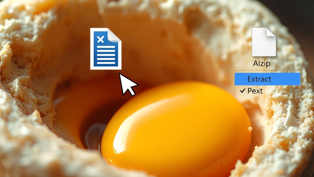 알집으로 EGG 파일 압축 풀기 (realistic 스타일)