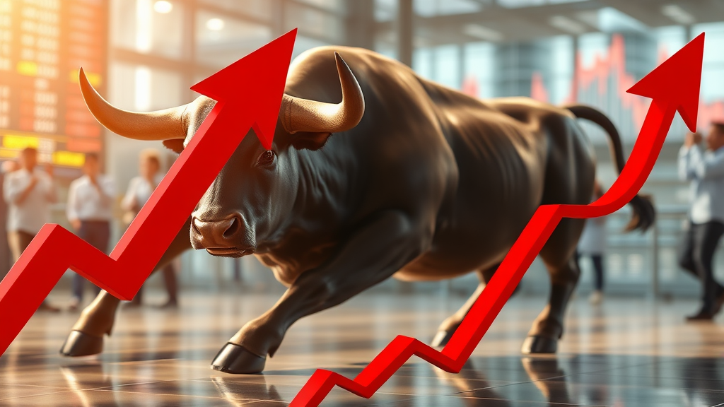 증권 시장 환경 분석과 영향 (realistic 스타일)