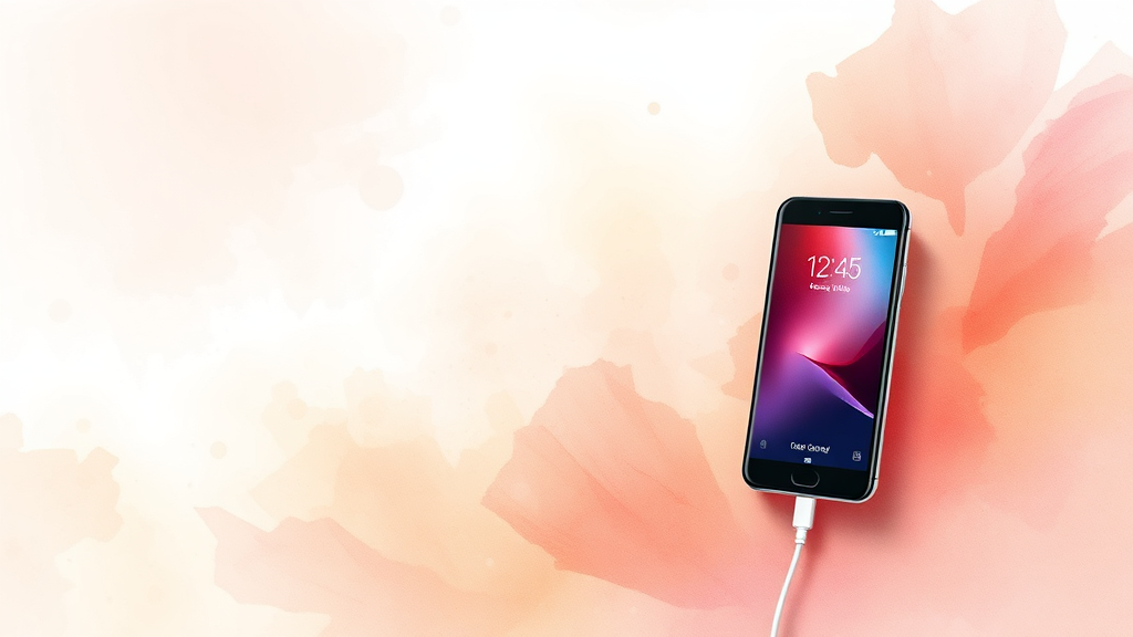 보조배터리: 용량, 휴대성, 안전성 고려사항 (watercolor 스타일)