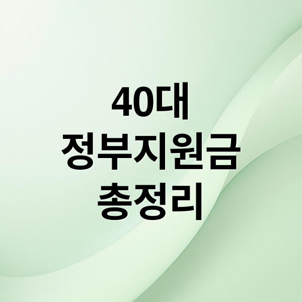 40대
정부지원금
총정리 (40대 이상이면 받을 수 있는 정부지원금 리스트)