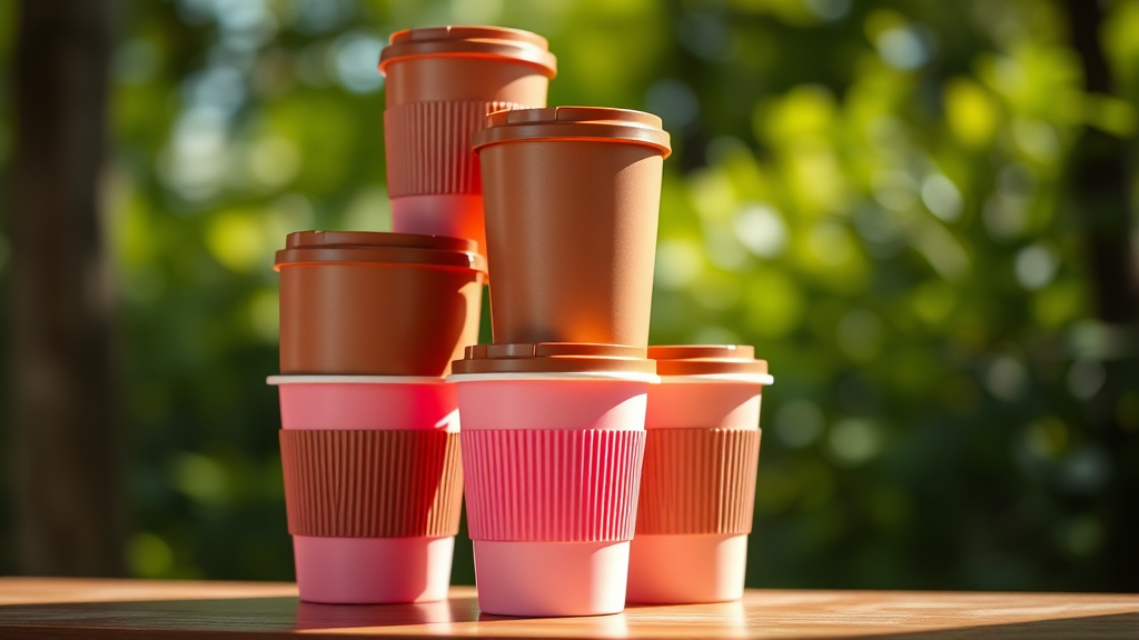 지구를 지키는 착한 소비: 리유저블컵 사용의 의미 (realistic 스타일)