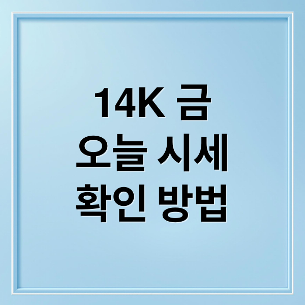 14K 금
오늘 시세
확인 방법 (14K 금시세 오늘)