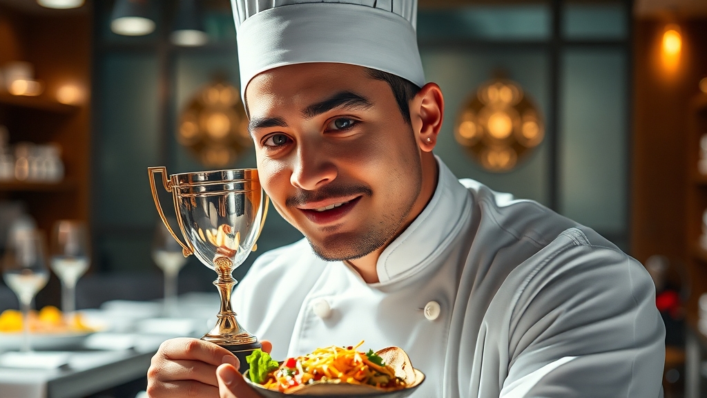 주요 경력 및 수상 내역 (realistic 스타일)