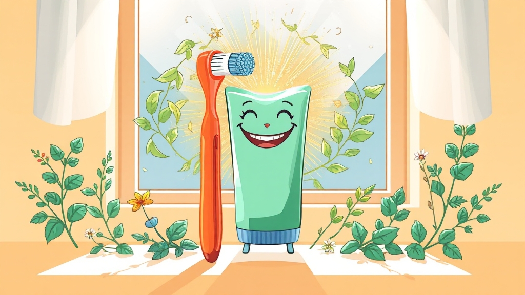 나에게 맞는 칫솔과 치약 고르기 (cartoon 스타일)