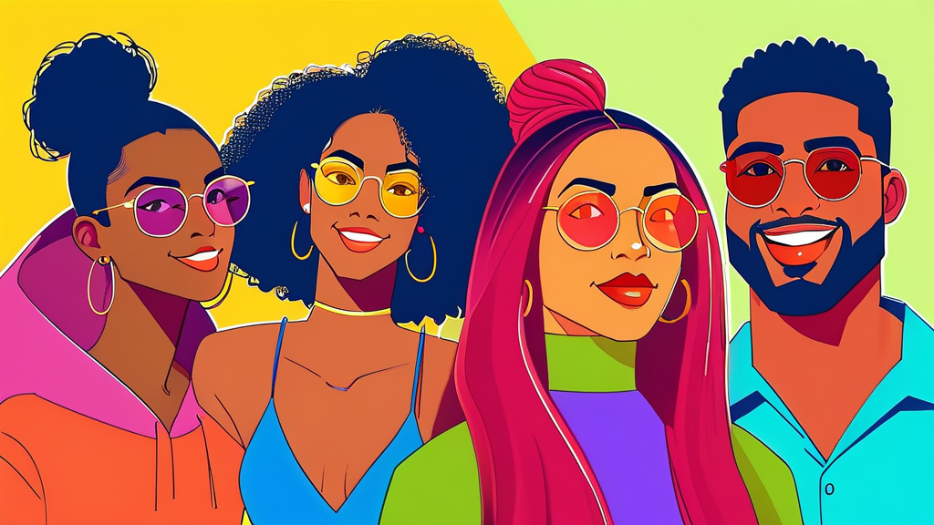 생활 습관과 피부 타입의 관계 (cartoon 스타일)