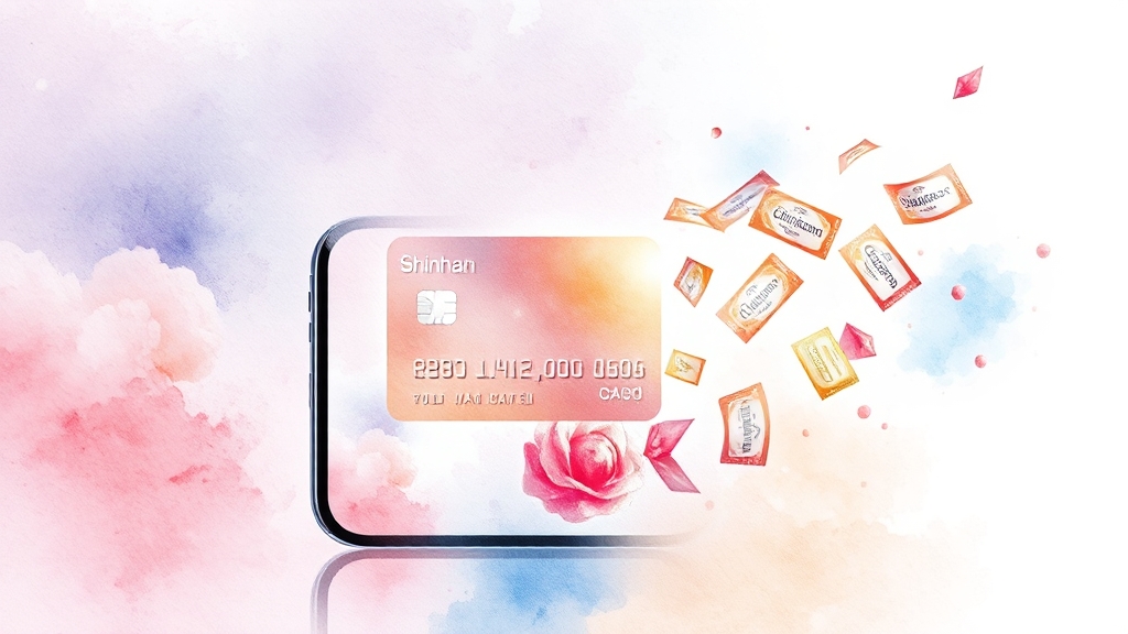 신한카드 애플페이 혜택 (watercolor 스타일)