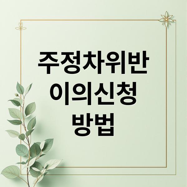 주정차위반
이의신청
방법 (주정차 위반 이의신청 방법)