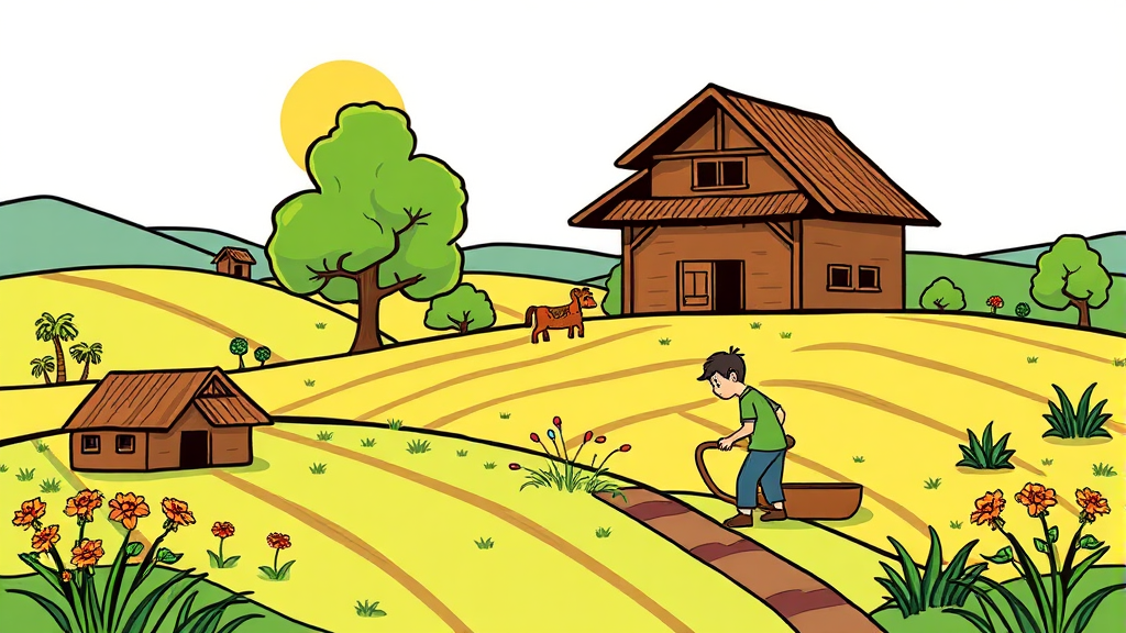 세금 감면을 위한 핵심 요건: 재촌 및 자경 (cartoon 스타일)