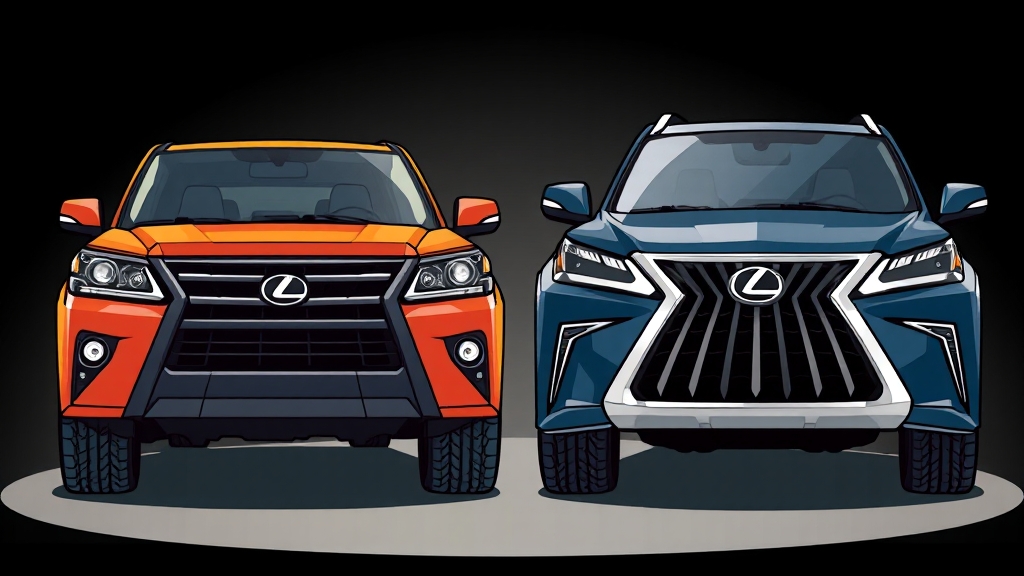 외관 디자인 전면 비교 (cartoon 스타일)